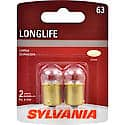 63 Long Life: Mini Bulb, Standard Performance, 2 Pack