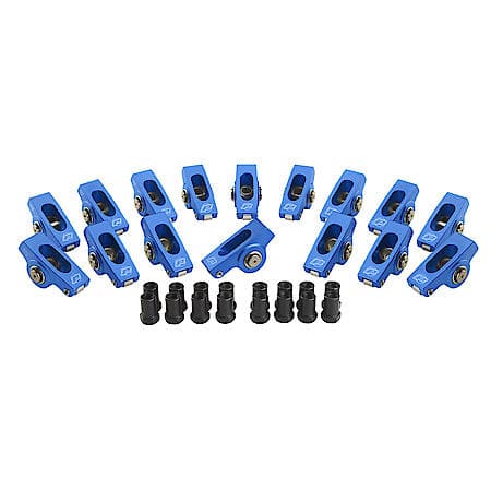 Aluminum Roller Rockers; 1.5 Ratio; 7/16" Stud, Fits Chevy Small Block Gen 1 V8 Engines, set of 16