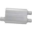 40 Delta Flow Muffler - 2.25 Offset In / 2.00 Dual Out - Aggressive Sound