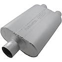 40 Delta Flow Muffler - 2.50 Center In / 2.00 Dual Out - Aggressive Sound