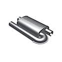 Stainless Universal Performance Muffler, Oval Case Shape, Inlet Diameter - 2.5 in.