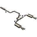 Street Series Cat-Back Exhaust System: Polished Tips, Stainless Steel, Designed for Power and Sound