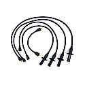 704101 Flame-Thrower Spark Plug Wires 4 cyl VW Custom Fit Black