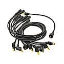 708104 Flame-Thrower Spark Plug Wires 8 cyl Ford Custom Fit Black