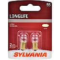 55 Long Life: Mini Bulb, Standard Performance, 2 Pack