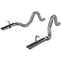 Prebent Tailpipes - 3.00 in. Rear Exit w/Stainless Tips - Pair