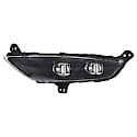 New CAPA Certified Standard Replacement Driver Side LED Fog Light Assembly, Sedan, Black Housing
