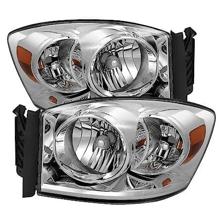 (Oe) Dodge Ram 1500 06-08/Ram 2500/3500 06-09 Amber Crystal Headlights-Chrome