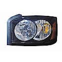 New CAPA Certified Standard Replacement Driver Side Headlight Assembly, With Black Bezel