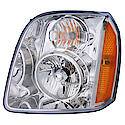 New Economy Replacement Driver Side Headlight Assembly, Except Denali Models, Chrome