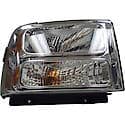 New Economy Replacement Driver Side Headlight Assembly, With Silver Bezel