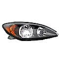 New Economy Replacement Driver Side Headlight Assembly, Black, SE Model, USA And Japan Built Models