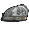 New Standard Replacement Driver Side Headlight Assembly, Clear Reflector With Gray Bezel