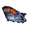 New CAPA Certified Premium Replacement Passenger Side Halogen Headlight Assembly, W/ Dark Gray Bezel