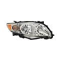 New Economy Replacement Passenger Side Headlight Assembly, USA Built Base/CE/LE/XLE Models, Chrome