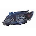 New CAPA Certified Premium Replacement Driver Side Headlight Assembly, Black Housing