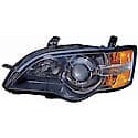 New CAPA Certified Standard Replacement Driver Side Headlight Assembly, With Black Bezel