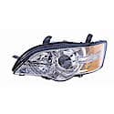 New CAPA Certified Standard Replacement Driver Side Headlight Assembly, Has Chrome Bezel