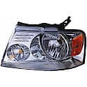 New CAPA Certified Standard Replacement Driver Side Headlight Assembly, Chrome