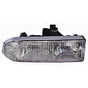 New CAPA Certified Standard Replacement Passenger Side Composite Headlight Assembly, W/ Chrome Trim