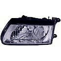 New Economy Replacement Passenger Side Headlight Assembly, With Chrome Trim