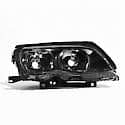 Passenger Side Halogen Headlight Assembly, Black Bezel