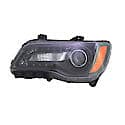 New Economy Replacement Driver Side Halogen Headlight Assembly, With Black Bezel, Projector Type