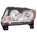 New CAPA Certified Standard Replacement Driver Side Halogen Headlight Assembly, No Auto Leveler