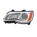 New Economy Replacement Driver Side Halogen Headlight Assembly, With Chrome Bezel