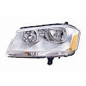 New CAPA Certified Premium Replacement Driver Side Headlight Assembly, W/ Chrome Bezel