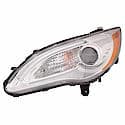 New Economy Replacement Driver Side Halogen Headlight Assembly, With Chrome Bezel