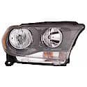 New Economy Replacement Driver Side Halogen Headlight Assembly, With Black Trim