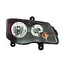 New CAPA Certified Standard Replacement Passenger Side Halogen Headlight Assembly, With Black Bezel