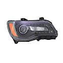 New Economy Replacement Passenger Side Halogen Headlight Assembly, With Black Bezel, Projector Type