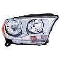 New CAPA Certified Standard Replacement Passenger Side Halogen Headlight Assembly, With Chrome Trim