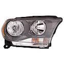 New CAPA Certified Standard Replacement Passenger Side Halogen Headlight Assembly, With Black Trim