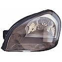 New CAPA Certified Standard Replacement Driver Side Headlight Assembly, Clear Reflector/Gray Bezel