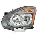 New CAPA Certified Standard Replacement Driver Side Halogen Headlight Assembly, With Black Bezel