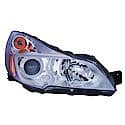 New CAPA Certified Standard Replacement Passenger Side Halogen Headlight Assembly, With Chrome Bezel