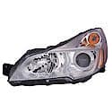 New CAPA Certified Standard Replacement Driver Side Halogen Headlight Assembly, With Chrome Bezel