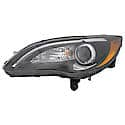 New Economy Replacement Driver Side Halogen Headlight Assembly, With Black Bezel