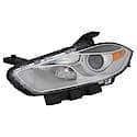 New Economy Replacement Driver Side Halogen Headlight Assembly, Chrome Trim, Without Dodge Logo