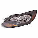 New CAPA Certified Standard Replacement Driver Side Headlight Assembly, Black