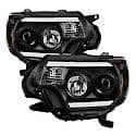 ( Spyder ) Toyota Tacoma 12-15 Projector Headlights-Light Bar Drl-Black