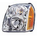 New CAPA Certified Standard Replacement Driver Side Headlight Assembly, Except Denali Models, Chrome