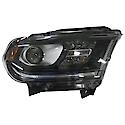 New CAPA Certified Standard Replacement Passenger Side Halogen Headlight Assembly, With Black Bezel
