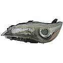 New CAPA Certified Standard Replacement Driver Side Halogen Headlight Assembly, With Black Bezel