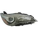 New CAPA Certified Standard Replacement Passenger Side Halogen Headlight Assembly, Black Bezel