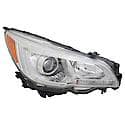 New CAPA Certified Standard Replacement Passenger Side Halogen Headlight Assembly, With Chrome Bezel