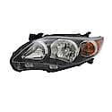 New Economy Replacement Driver Side Headlight Assembly, With Black Bezel